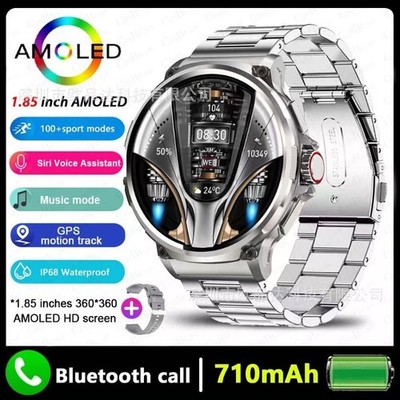 ZEUS  Smartwatch   Robuste Edelstahl Fitnessuhr, 10+ Tage Akku, IP68 mit Black 
