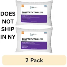 (2 pack) Mainstays Comfort Complete Bed Pillow, Standard/Queen Good Furniture