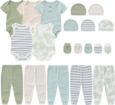 Newborn Layette Gift Set 20-Piece Cotton Baby Boy Girl Clothes Essentials and Ac