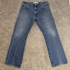 Levis 517 Jeans Mens 34x30 Blue Medium Wash Bootcut Denim Classic Western Cowboy