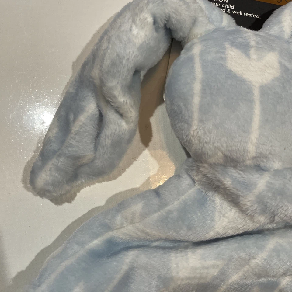 Mantas Beyond Blue Bunny Arrow Cabeza de felpa Lovey Manta de seguridad Peluche Foto 3 de 4