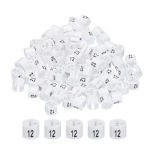 Clothes Hanger Marker Colored Hanger Sizer Number 12, White 100 Pcs