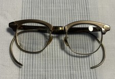 Vintage Made in USA Shuron 6-1/2 USA Alum Cat Eye Bifocal Glasses