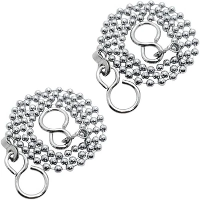 TIFANSO 2-Pack Stainless Steel Bath Plug Chain with S-Hook - 450mm, Rust-Resistant