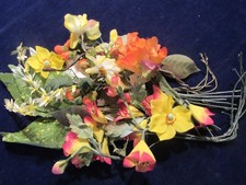 Vtg Millinery Flower Collection Lot Yellow Orange 1/4-2" German H5715