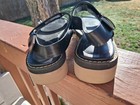 WOMENS ALEXANDER WANG "DAVIS"  BLACK  LEATHER CHUNKY SLINGBACK SANDALS SZ 40/9 — photo 4