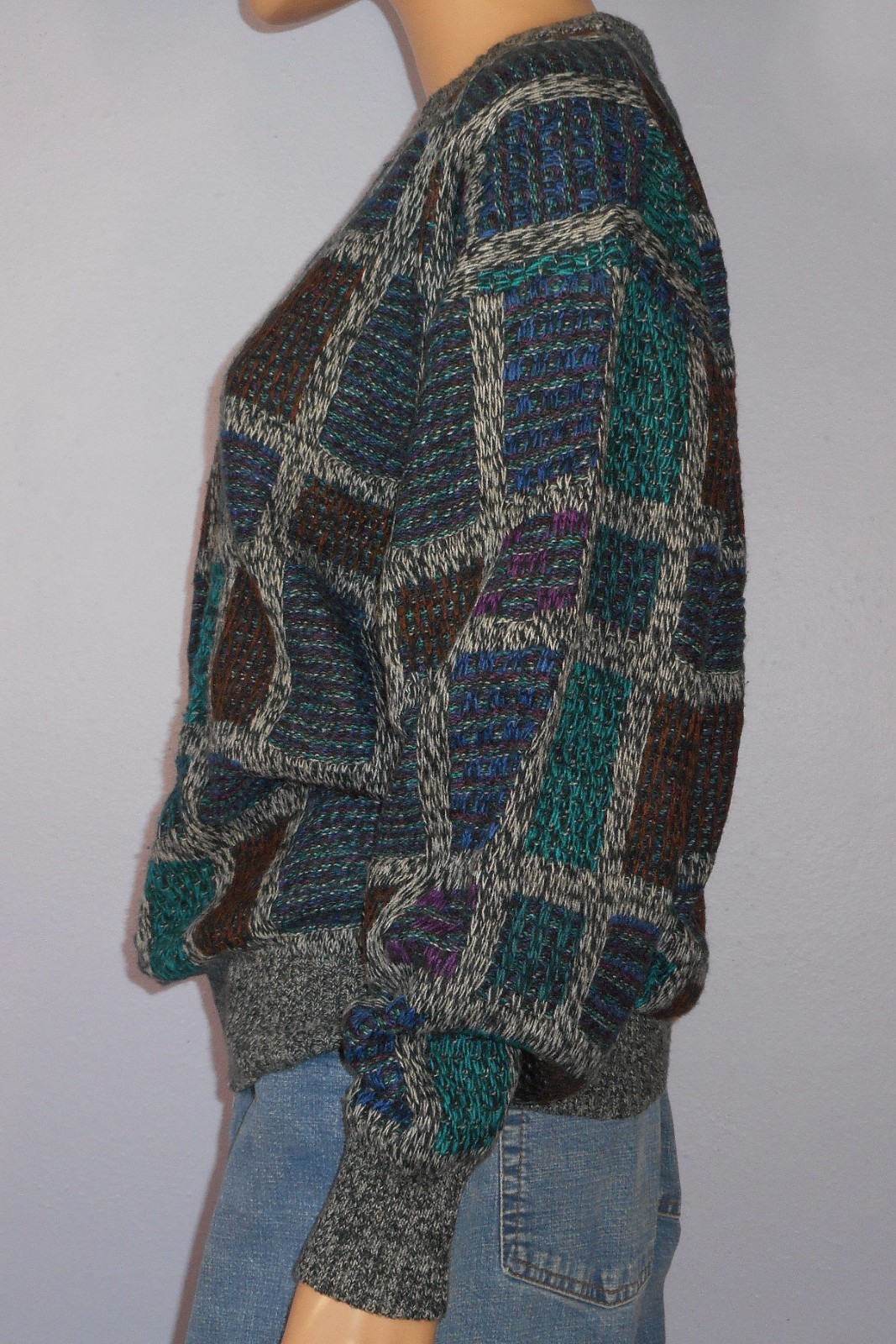 ‘80s/‘90s Method Multicolor Rectangle Pattern Med… - image 3