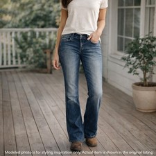 Wrangler Women's Boot Cut Jeans Medium Wash Stretch Denim Size 5/6 x 34