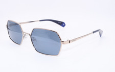 NEW POLAROID PLD 6068/S LKSXN 059 GOLD BLUE TIPS AUTHENTIC SUNGLASSES 56-18