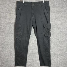 Wrangler Regular Taper Cargo Pants Mens 36x30 Black Stretch Outdoor Workwear