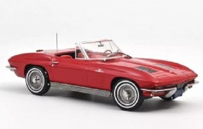 Chevrolet Corvette Sting Ray Convertilble 1963 Riverside Red  Norev 189056  1:18