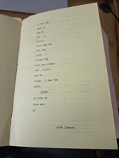 Luv  (for poems) #3 ed David W. Harris John Lennon Beatles 1967 Concrete Poetry