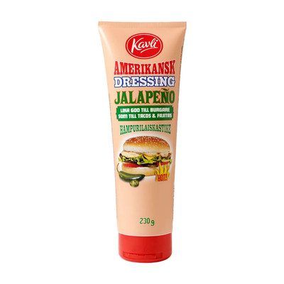 Kavli American Jalapeño Dressing 230g Swedish Burger Sauce Spicy Condiment