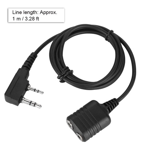 2-pinowa głowica K Walkie Talkie Mic Zestaw słuchawkowy Przedłużacz rdzenia Hand Mic Kabel do Kenw CB - Zdjęcie 6 z 7