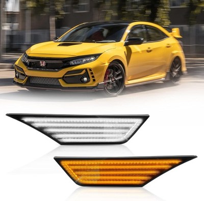 D-Lumina Switchback LED Side Marker Lights Smoked Dynamic Amber & White 