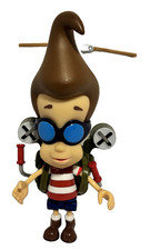 Modellino Jimmy Neutron Vintage Mega Grip Stripped Shirt 6" 2001 con confezione elicottero