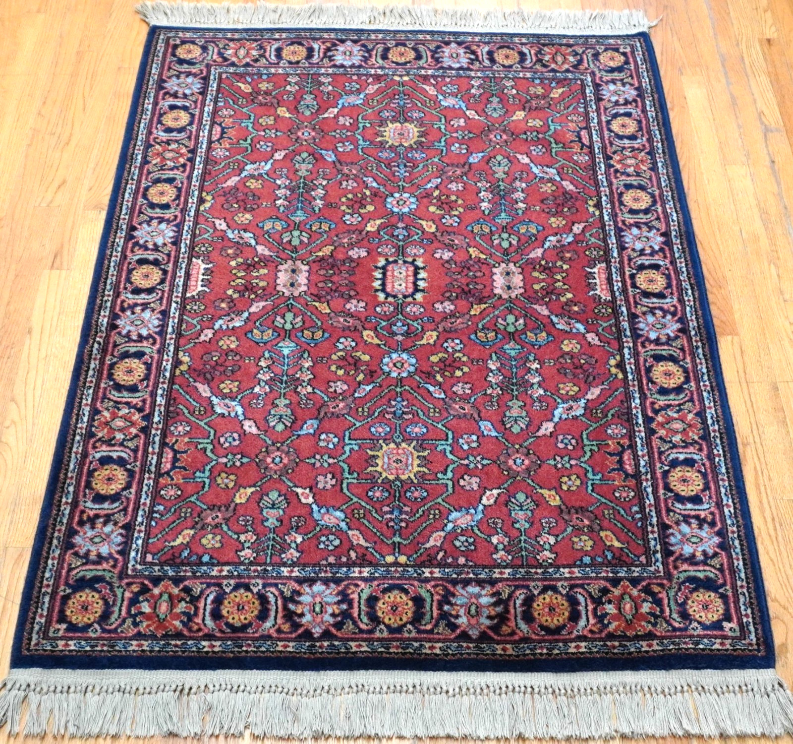Authentic Karastan 4'3" x 6' Serapii # 700- 729 Wool Pile American Rug Excellent