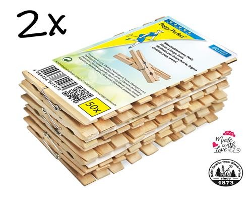 Holzwäscheklammern Wäscheklammer aus Holz 100Stück Birkenholz