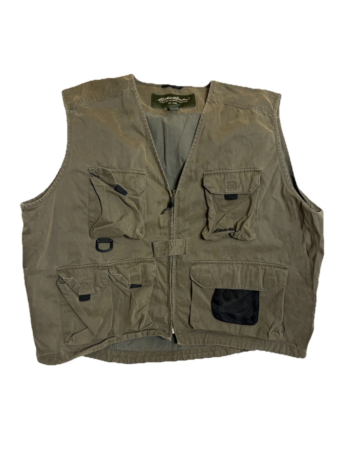 Eddie Bauer Olive Green Outdoor Fishing Vest Men's Size XL. Army Green
Opens in a new window or tab