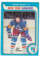 1979-80 O-PEE-CHEE # 35 BARRY BECK RANGERS OPC HOCKEY -NO CREASES - LOOK !!!
