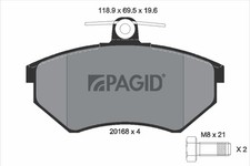 PAGID Bremsbelagsatz Scheibenbremse T5051N für VW PASSAT B3 B4 3A2 35I Variant 3