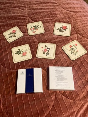 Pimpernel 6 Untersetzer Coasters Redoute Rose Kork