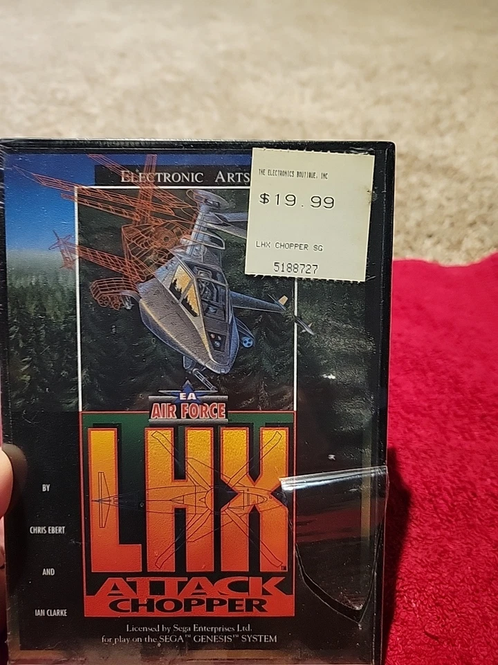 NOS Factory Sealed LHX ATTACK CHOPPER Sega Genesis Mint A+ RARE Air Force Pilot - Image 4 of 4