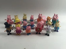Lot of 19. Peppa pig figures toy lot family friends character toys imagination