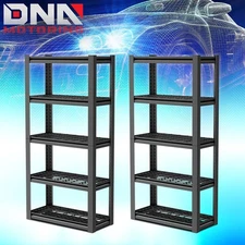 [Set of 2]72" 5-Tier Heavy Duty Adjustable Garage Shelving Units Storage Shelves