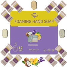 Tisnxiy Foaming Hand Soap Tablet Refills - 12 Count- 96 fl oz total (12x 8 fl... 0.19 per fl oz