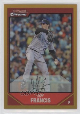 2007 Bowman Chrome Gold Refractor 40/50 Jeff Francis #141 0j4n