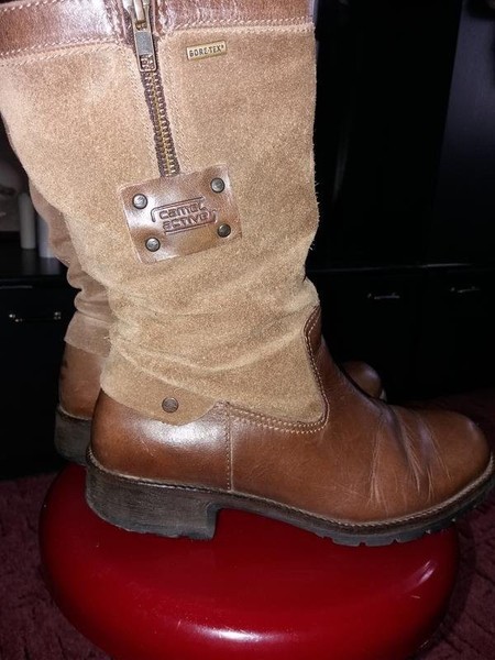 Women Camel Active Boots Brown Suede 38.5
