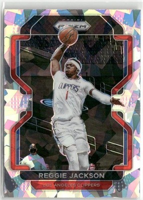 2021-22 Panini Prizm #213 Reggie Jackson Ice Los Angeles Clippers