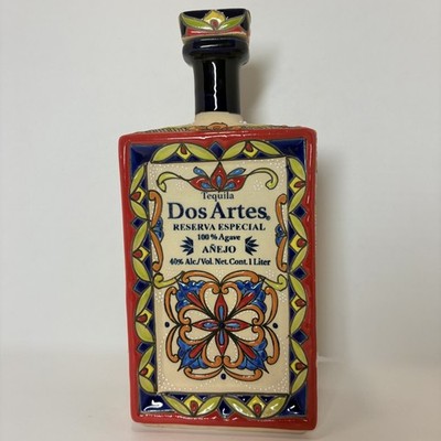 Tequila Dos Artes Reserva Especial Agave Extra Anejo Collectible Empty Bottle