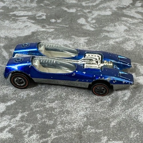 Hot Wheels Redline 1968 Splittin Image US Blue Car Vintage Mattel Made in USA