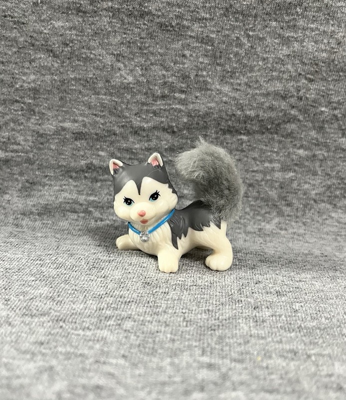 LITTLEST PET SHOP KENNER 1994 TWINKLING SLEDDING PARTY GRAY WHITE HUSKY DOG LPS