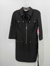 Pre-Owned Michael Kors Black Size Small Short Long Sleeve Dress