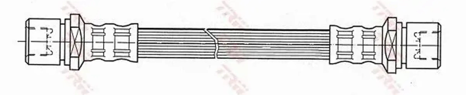 Flexible brake hose with internal thread PHA403 TRW for SUBARU LEGACY III