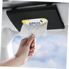Car Tissue Holder for Visor with Lotion Facial Tissues Vintage - 1 Pack Black