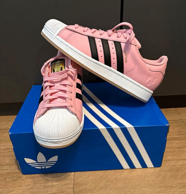 adidas Superstar Messi Herren Sneaker Low Top Rosa/Schwarz/Weiß EU 42  JR1520