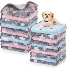 40 Pcs Puppy Blankets for Small Dog Pet Bulk Fleece Soft Fluffy Washable Dog ...