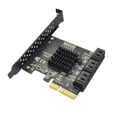 6 Ports PCI-E Expansion Card Board Adapter PCI-E x4x8x16 6G SATA3.0 For ASMedia