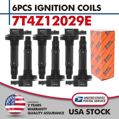 6PCS Ignition Coils 7T4Z12029E DG-520 Fit For Ford Lincoln Mercury 3.5L 3.7L V6