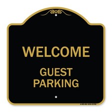 Designer Series - Welcome Guest Parking Heavy Gauge Aluminum Architectural Sign