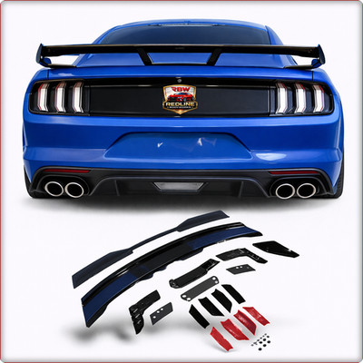HECKSPOILER + Gurney Flap FÜR FORD MUSTANG 2015 - 2023 DARK HORSE STIL / TÜV