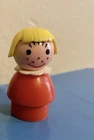 Vintage Fisher Price Little People Rare Girl W/ Freckles. Damaged. *Read