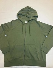 Goodfellow Co Hooded Ultra Soft Fleece Zip-up Mens Sweatshirt Green Size S