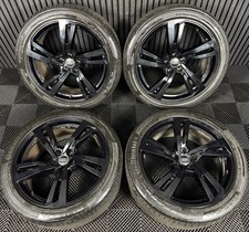 20" GENUINE AUDI A7 S LINE 5 DOUBLE SPOKE BLACK A8 ALLOY WHEELS TYRES 4K8601025G