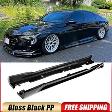 For Honda Accord 10th 10.5th Gen 2018-2022 Gloss Black Side Skirt Extension Lip