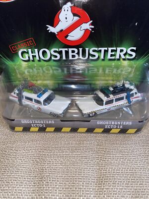🔥Hot Wheels Classic Ghostbusters Ecto-1 and Ecto-1A Set #DVG08